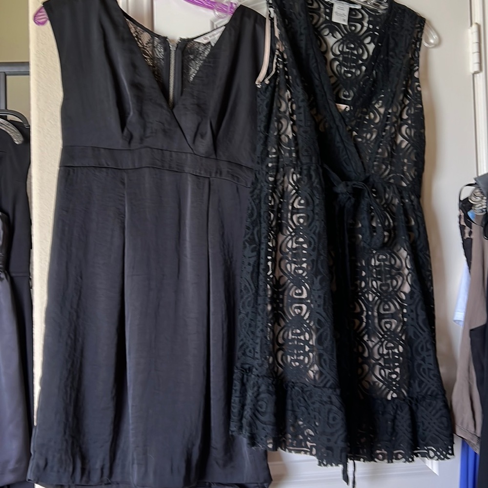 Bcbg Generation Size 6 back lace & Black/beige tank under American Eagle size M